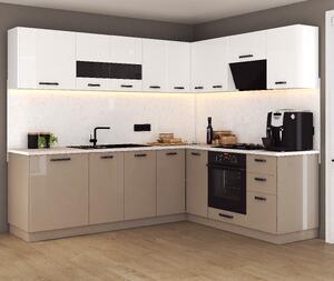 Bucatarie Daria colt V2, Alb+Cappuccino