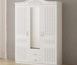 Dulap ZQE 012 MDF - 3U+2S, 150x200x50cm, alb