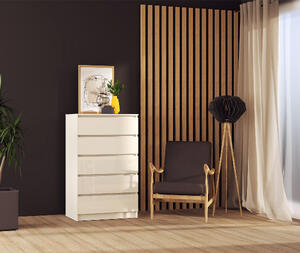 Comoda ARIA 5 sertare, 70x40x112cm, Alb