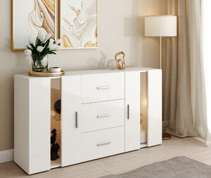 Comoda ARIA Lux, 135x32x72cm, Alb