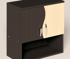 Corp superior PAULA , 60x30x60cm, wenge / mesteacan