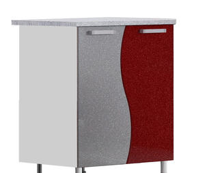 Masca chiuveta CIP S MDF , 80x47/60x82/85cm, rosu / gri