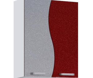 Corp superior CIP S MDF , 80x30x70cm, rosu / gri