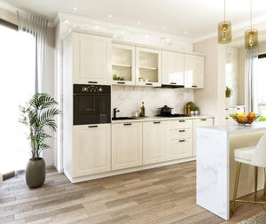 Bucatarie ATHENA 3.03 MDF, 303x223x60cm, Alb