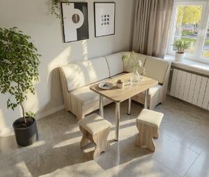 Set coltar bucatarie Tunis ,cu masa si 2 tabureti Sonoma+Fildes