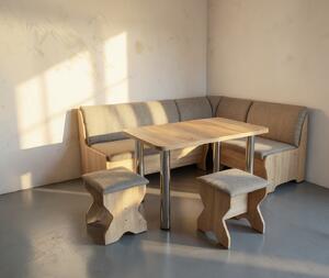 Set coltar bucatarie Tunis ,cu masa si 2 tabureti sonoma