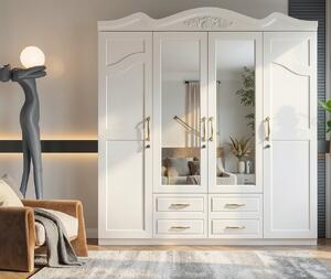 Dulap ZQW-034 MDF - 4U/4S, 200x52x215cm, alb