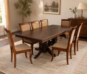 Set masa RH 7132 cu 8 scaune RH5519 Dirty oak 160x100x77 cm