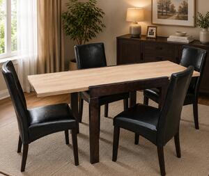 SET MASA KORS + 4 SCAUNE 6012, SONOMA-NEGRU