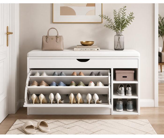 Pantofar 126 MDF White 100x30x51cm {{ heading_title }}