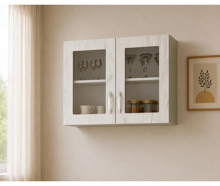 Corp superior cu geam Venus, 80x29x60cm, alb/k001 {{ heading_title }}