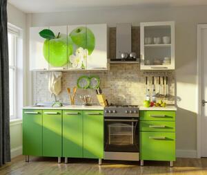 Bucatarie FAMP MAR Alb Verde 180x60x200 cm