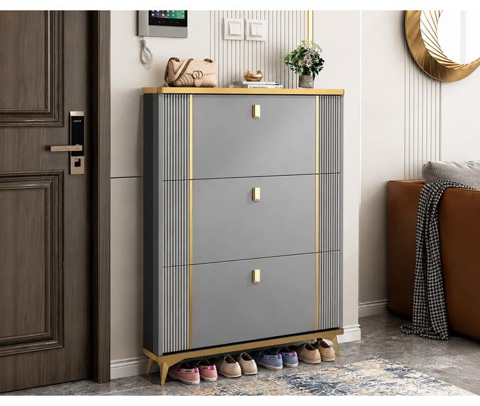 Pantofar 602 MDF Grey 100x24x118cm {{ heading_title }}