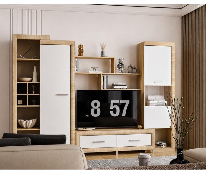 Living Sicilia Sonoma Alb Lucios 267X43X197 cm {{ heading_title }}