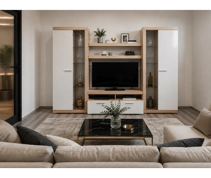 LIVING SONATA SONOMA+ALB, 280x43x197cm {{ heading_title }}