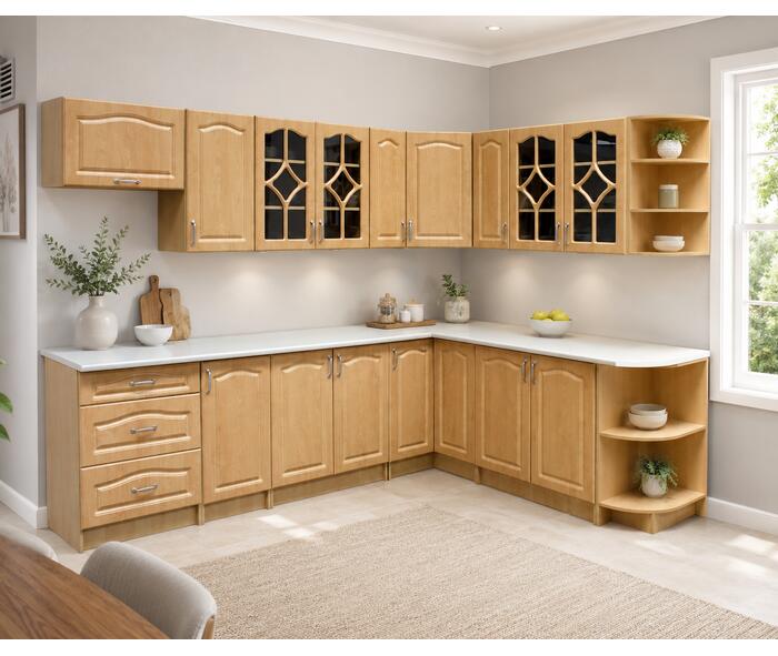 Bucatarie Olea pe colt MDF mesteacan,ua 270x60x200cm {{ heading_title }}