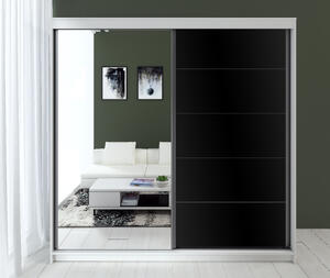 Dressing Smart, Acril Negru, 180x60x200cm