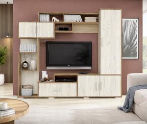 Set mobila living Pekin ro 210x40x179 cm,  k003/k001 stejar
