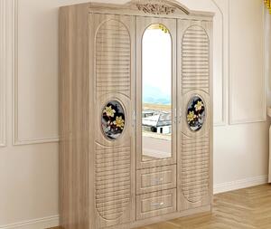 Dulap ZQE 026 MDF - 3U+2S, 150x200x50cm